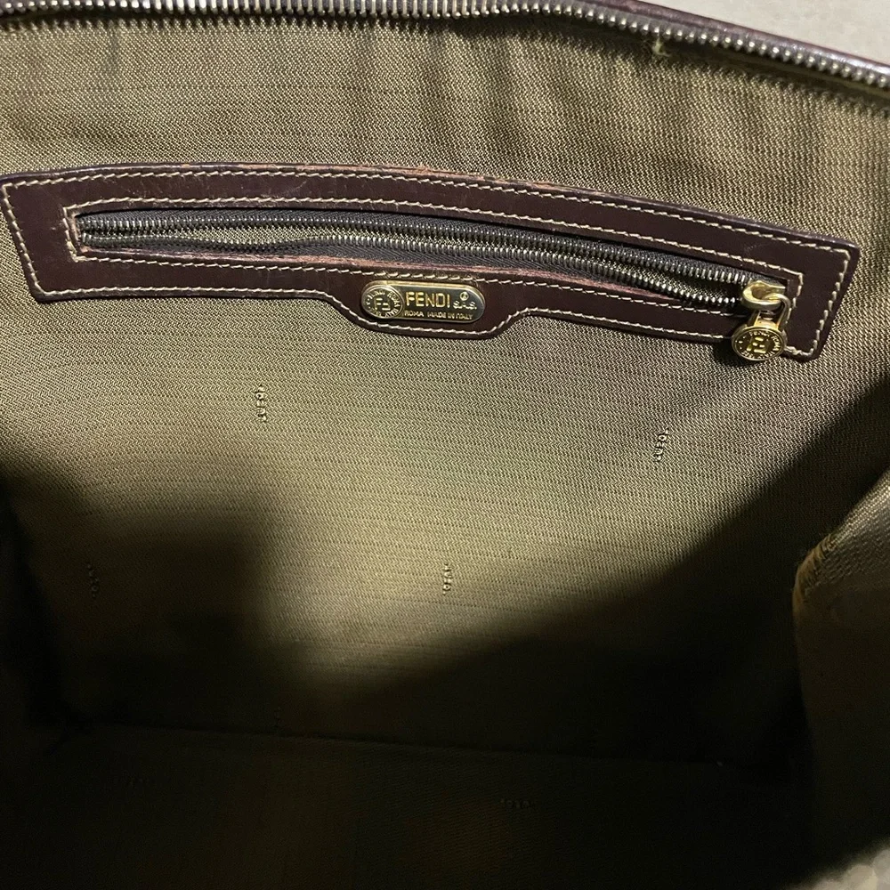 Vintage Fendi zucca canvas satchel with coa - Picture 16 of 16